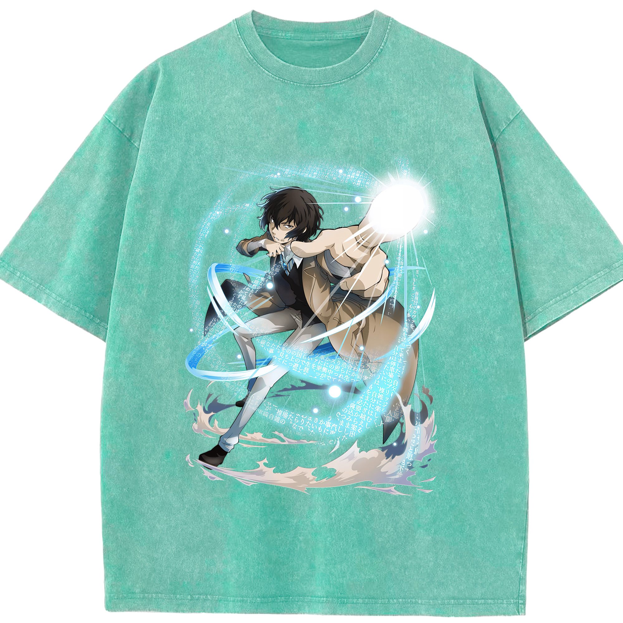 （画像用） 文豪ストレイドッグス Bungo Stray Dogs 綿100% ヴィンテージ風 半袖Tシャツ（フロントプリント）
